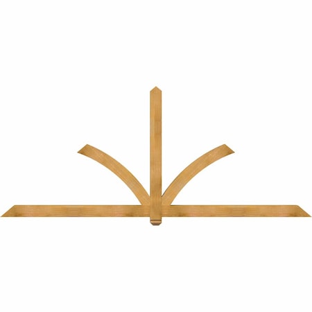Ekena Millwork Redmond Rough Sawn Timber Gable Bracket, Western Red Cedar, 108"W x 45"H x 4"D x 4"F, 10/12 Pitch GBW108X45X0404RED00RWR